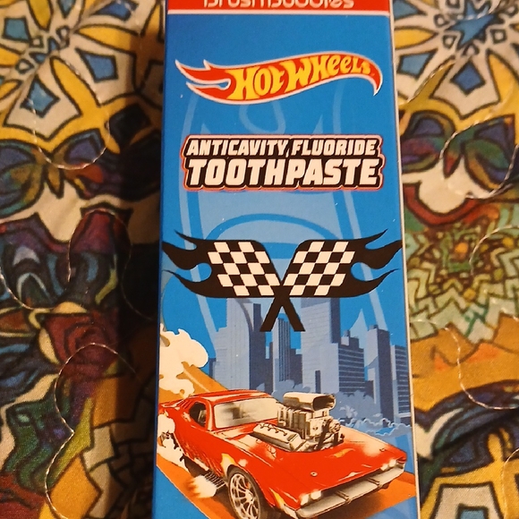 Hot Wheels Other - Hot Wheels Anticavity Fluoride Toothpaste - Blue and Red